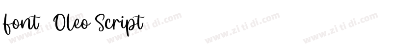 font   Oleo Script字体转换